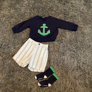 Janie & Jack - Summer Anchor Outfit Set
